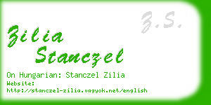 zilia stanczel business card